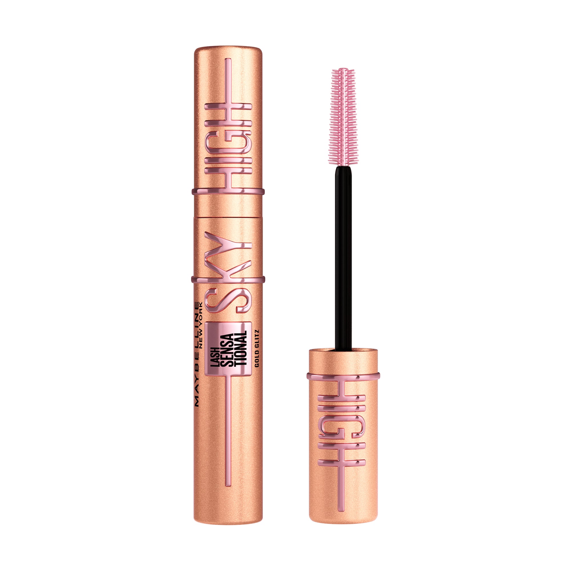 Глітерна туш-топер для вій Maybelline New York Lash Sensational Sky High, Rose Gold, 7.5 мл